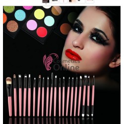 Pensule de Make-up 20 bucati Pink Profesionale 